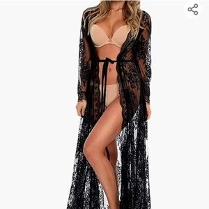Lace cover up photo shoot gown